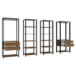 Guarda-roupa closet modulado valencia 4 gavetas 258cm madesa 02