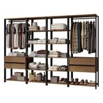 Guarda-roupa closet modulado valencia 4 gavetas 258cm madesa 02