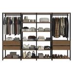 Guarda-roupa closet modulado valencia 4 gavetas 258cm madesa 02