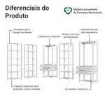 Guarda-roupa closet modulado 4 gavetas 317 cm branco valencia madesa