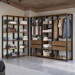 Guarda-roupa closet modulado 4 gavetas 317 cm valencia madesa