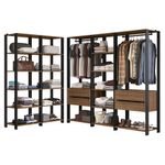 Guarda-roupa closet modulado 4 gavetas 317 cm valencia madesa