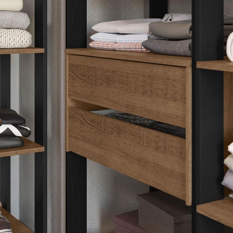 Guarda-roupa closet modulado 4 gavetas 317 cm valencia madesa