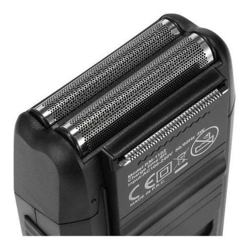 Barbeador Elétrico Shaver Sem Fio Kemei 2 Lâminas Km-1102