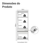 Guarda-roupa closet modulado 2 gavetas 4 prateleiras 70cm branco valencia madesa