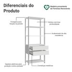 Guarda-roupa closet modulado 2 gavetas 4 prateleiras 70cm branco valencia madesa