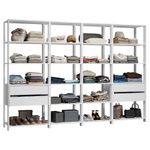 Guarda-roupa closet modulado 4 gavetas 258 cm branco valencia madesa 06