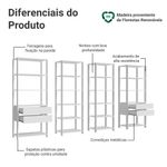 Guarda-roupa closet modulado 4 gavetas 258 cm branco valencia madesa 06