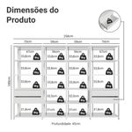 Guarda-roupa closet modulado 4 gavetas 258 cm branco valencia madesa 06