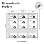 Guarda-roupa closet modulado 6 gavetas 210 cm branco valencia madesa
