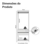 Guarda-roupa closet modulado 2 gavetas 70cm branco valencia madesa