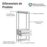 Guarda-roupa closet modulado 2 gavetas 70cm branco valencia madesa