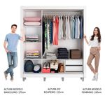 Guarda-roupa casal madesa lyon 3 portas de correr com espelhos 2 gavetas com pés