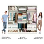 Guarda-roupa casal madesa veneza 3 portas de correr com espelhos - branco