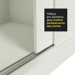 Guarda-roupa casal madesa istambul 3 portas de correr com espelhos 3 gavetas - branco