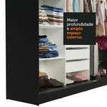 Guarda-roupa casal madesa austin 4 portas de correr de espelho 3 gavetas