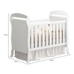 Kit Gêmeos Berço Mini Cama Danny Branco Brilho - Reller Móveis Branco Brilho