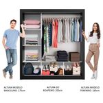 Guarda roupa casal madesa mônaco 3 portas de correr com espelhos