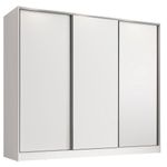 Guarda roupa juvenil 100% mdf madesa kevin 3 portas de correr - branco