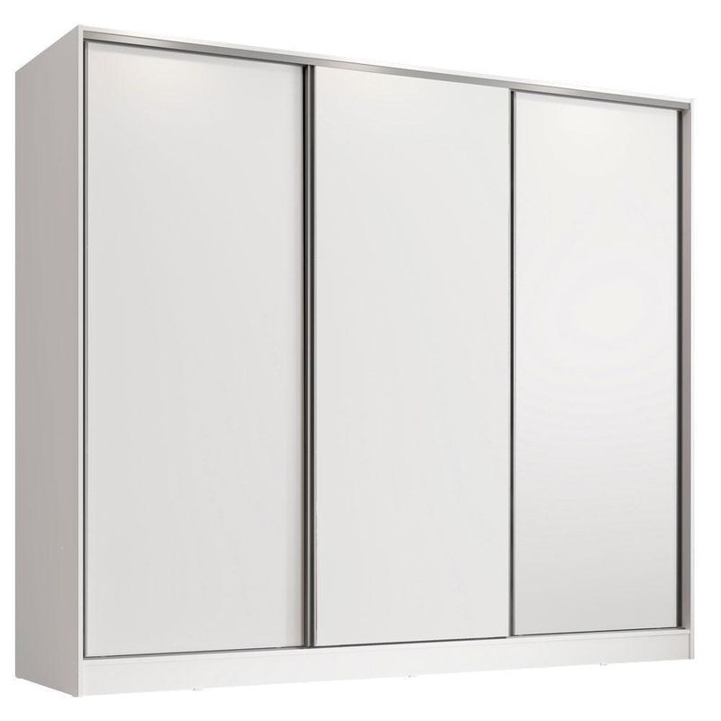 Guarda roupa juvenil 100% mdf madesa kevin 3 portas de correr - branco