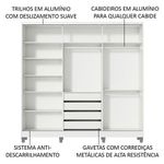 Guarda roupa casal madesa royale 100% mdf 3 portas de correr com espelho com pés