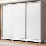 Guarda roupa casal madesa royale 100% mdf 3 portas de correr com pés