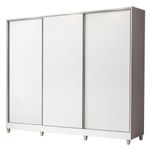 Guarda roupa casal madesa royale 100% mdf 3 portas de correr com pés