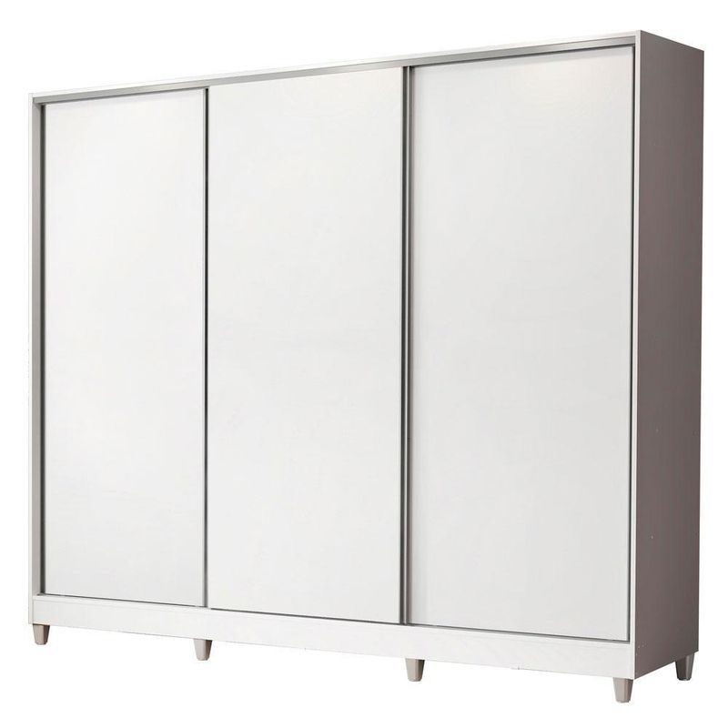 Guarda roupa casal madesa royale 100% mdf 3 portas de correr com pés