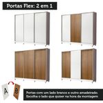 Guarda roupa casal madesa royale 100% mdf 3 portas de correr com pés