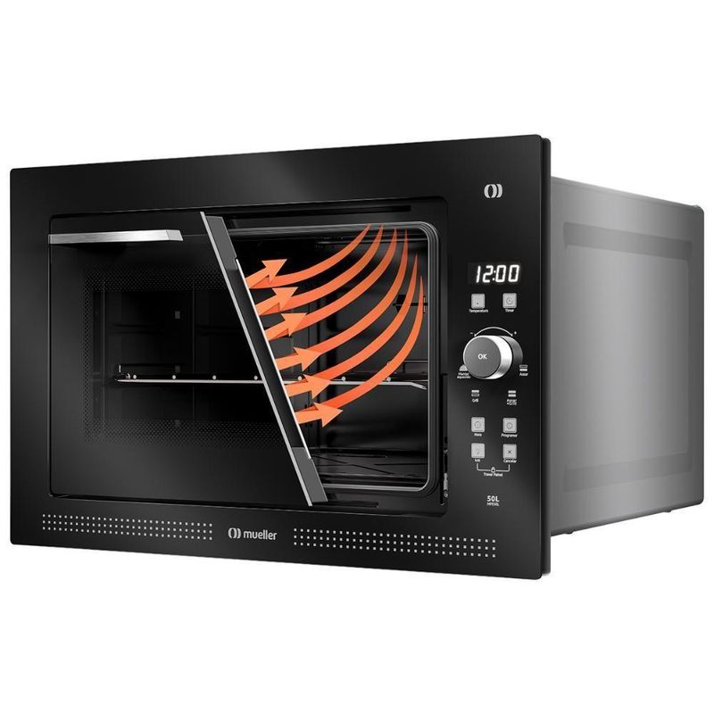 Forno Elétrico de Embutir Digital Mueller MFE50L 50L 1800W Preto 220V