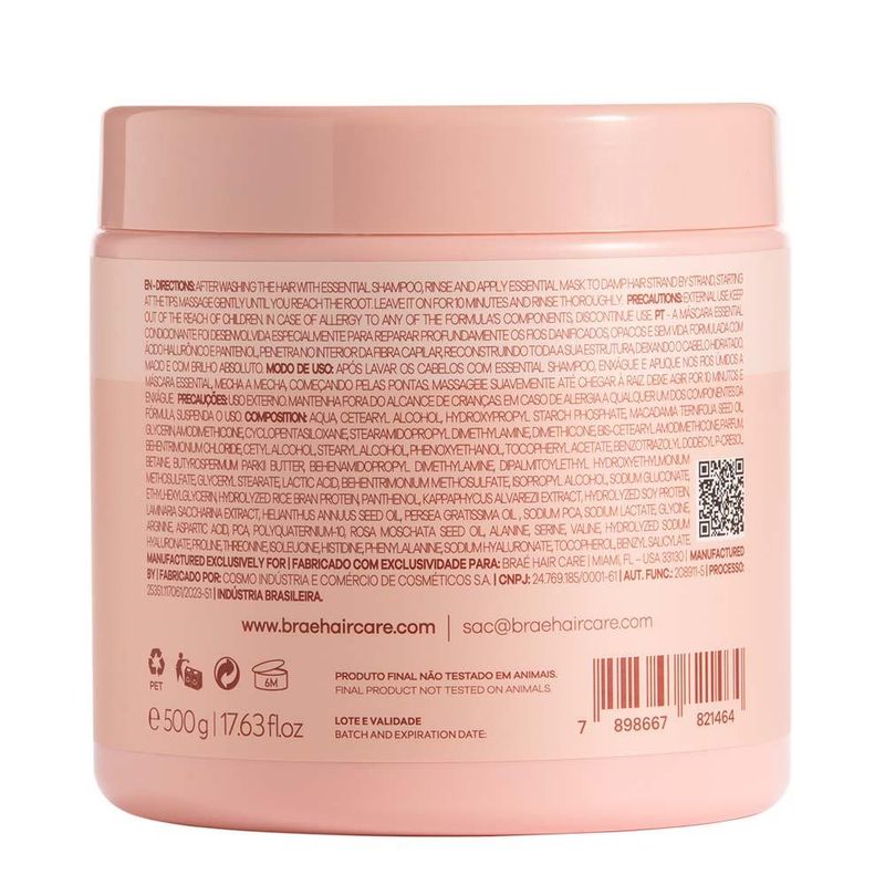Braé essential máscara capilar