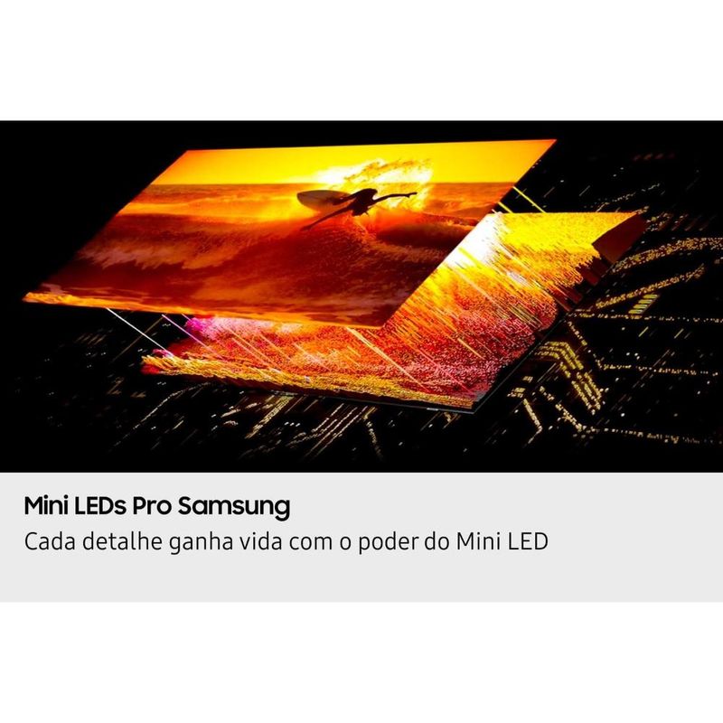 Smart tv samsung 55" 4k neo qled ultra qn55qn85fagxzd painel até 144hz ai dolby atmos controle por gestos preta titan