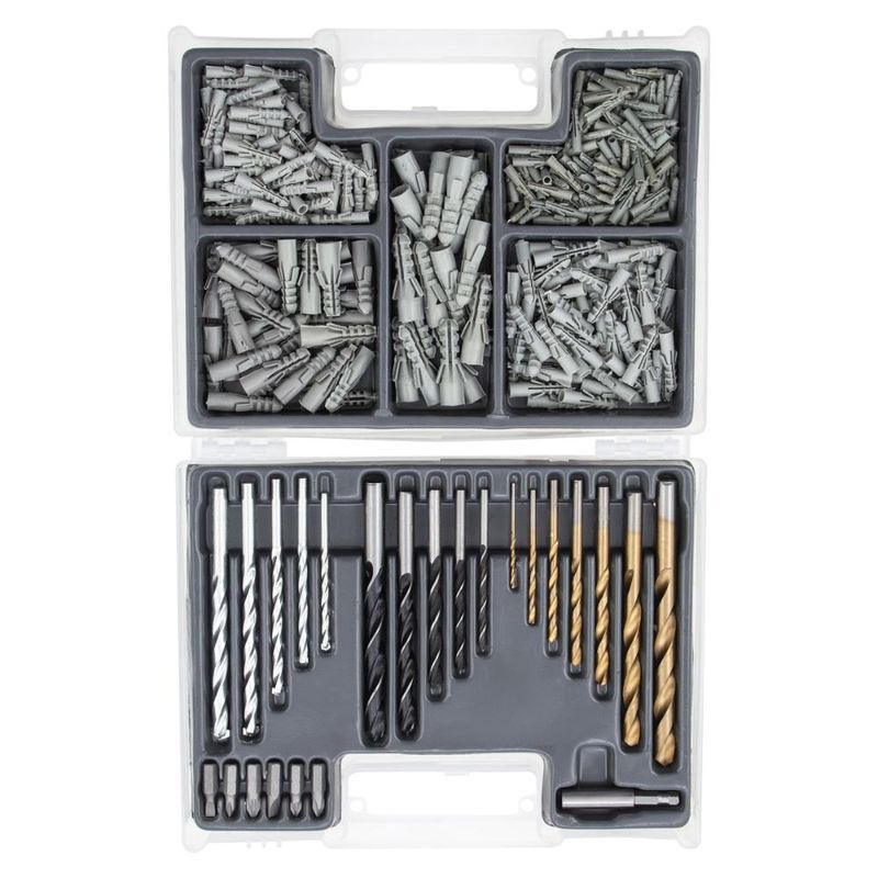 Jogo de brocas e bits misto 300 peças aço 40x vk6 aço carbono nitreto titânio mtx