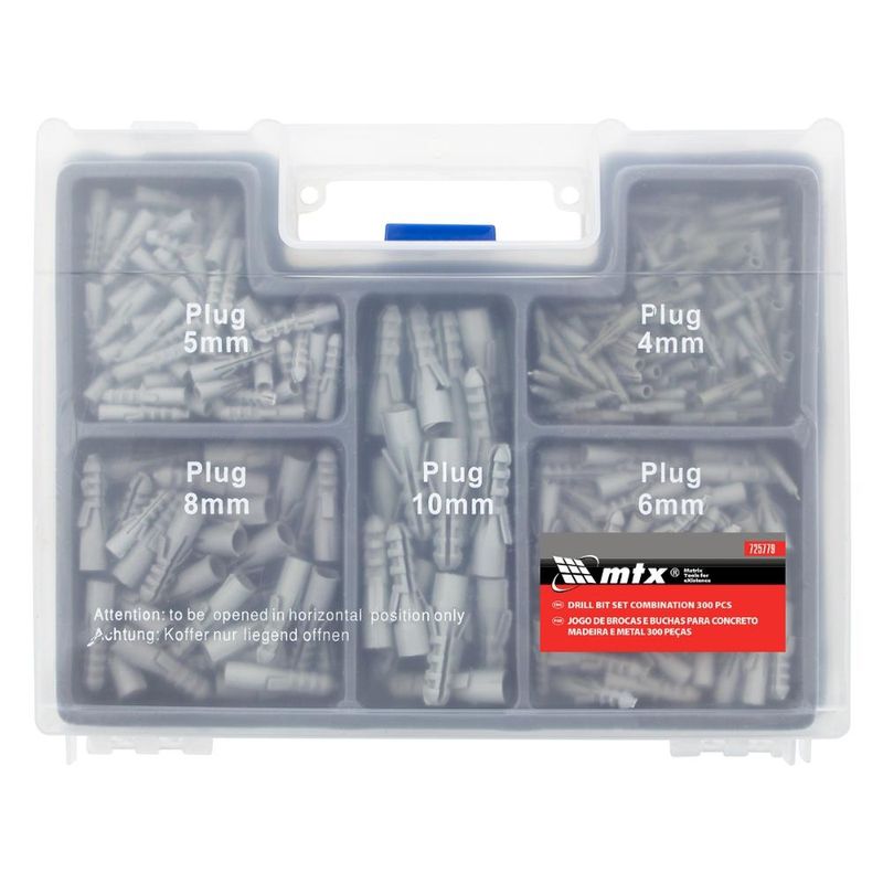 Jogo de brocas e bits misto 300 peças aço 40x vk6 aço carbono nitreto titânio mtx