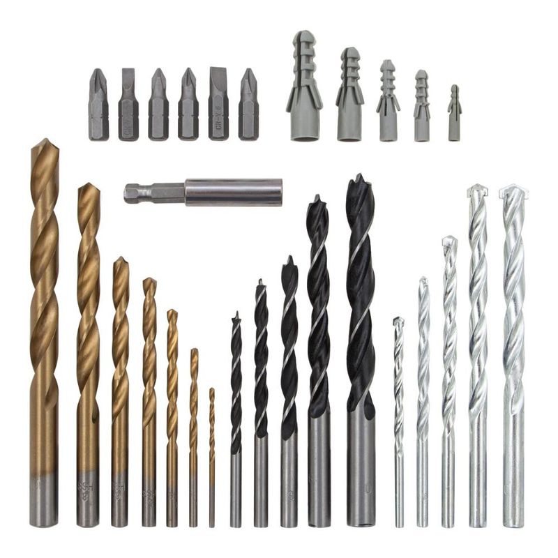 Jogo de brocas e bits misto 300 peças aço 40x vk6 aço carbono nitreto titânio mtx