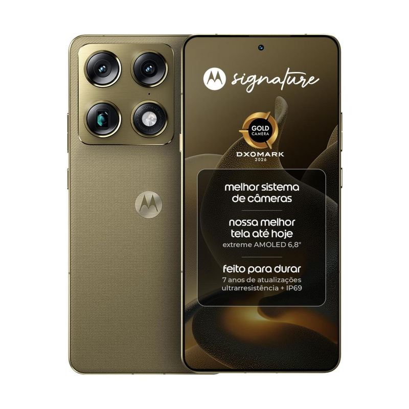 Smartphone motorola signature 68” 512gb 5g 165hz câmera tripla 50mp