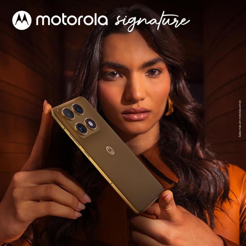 Smartphone motorola signature 68” 512gb 5g 165hz câmera tripla 50mp
