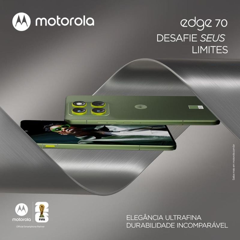Smartphone motorola edge 70 67” 512gb 5g câmera dupla 50mp