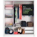 Guarda roupa casal madesa lyon 3 portas de correr 2 gavetas - branco