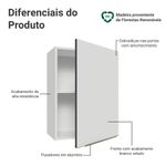 Armário aéreo 50cm 1 porta branco/branco veludo lux madesa