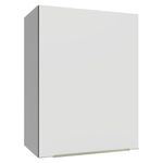 Armário aéreo 50cm 1 porta branco/branco veludo lux madesa