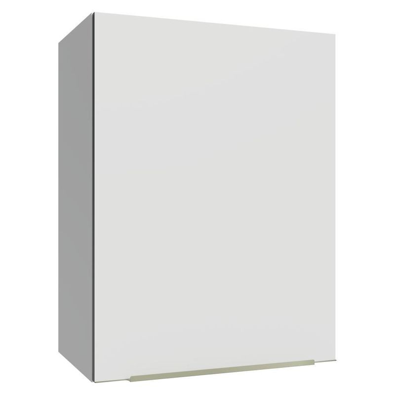 Armário aéreo 50cm 1 porta branco/branco veludo lux madesa
