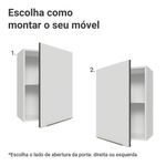 Armário aéreo 50cm 1 porta branco/branco veludo lux madesa