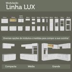 Armário aéreo 50cm 1 porta branco/branco veludo lux madesa