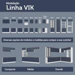 Armário aéreo 50cm 1 porta vik madesa b