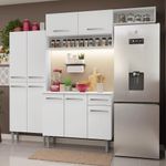 Armário de cozinha completa 229cm branco emilly madesa 18xa