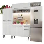 Armário de cozinha completa 229cm branco emilly madesa 18xa