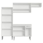 Armário de cozinha completa 229cm branco emilly madesa 18xa