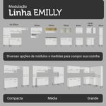 Armário de cozinha completa 229cm branco emilly madesa 18xa