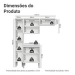 Armário de cozinha compacta 156cm emilly madesa branco 01
